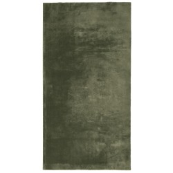 vidaXL Alfombra pelo corto suave lavable HUARTE verde bosque 80x150 cm