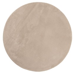 vidaXL Alfombra de pelo corto suave lavable HUARTE arena Ø 80 cm