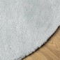 vidaXL Alfombra de pelo corto suave lavable HUARTE azul Ø 120 cm
