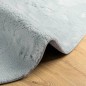 vidaXL Alfombra de pelo corto suave lavable HUARTE azul Ø 120 cm