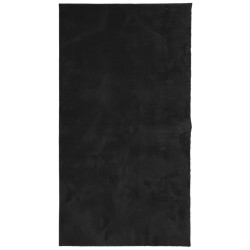 vidaXL Alfombra de pelo corto suave lavable HUARTE negro 60x110 cm