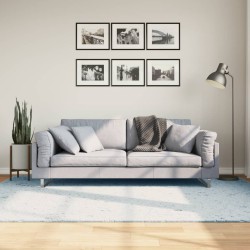 vidaXL Alfombra de pelo corto suave lavable HUARTE azul 160x230 cm
