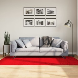 vidaXL Alfombra de pelo corto suave lavable HUARTE rojo 100x200 cm