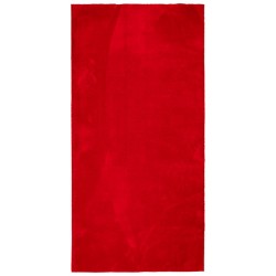 vidaXL Alfombra de pelo corto suave lavable HUARTE rojo 100x200 cm