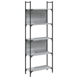 vidaXL Librería de 5 estantes madera gris Sonoma 60,5x24x166,5 cm