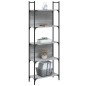 vidaXL Librería de 5 estantes madera gris Sonoma 60,5x24x166,5 cm