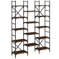 vidaXL Estantería madera de ingeniería roble marrón 127,5x28,5x172,5cm vidaXL Estantería madera de ingeniería roble marrón 127,5x28,5x172,5cm