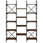 vidaXL Estantería madera de ingeniería roble marrón 127,5x28,5x172,5cm vidaXL Estantería madera de ingeniería roble marrón 127,5x28,5x172,5cm