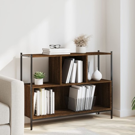 vidaXL Estantería madera de ingeniería marrón roble 102x28x77,5 cm