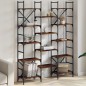 vidaXL Estantería madera ingeniería roble ahumado 127,5x28,5x172,5 cm vidaXL Estantería madera ingeniería roble ahumado 127,5x28,5x172,5 cm