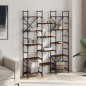 vidaXL Estantería madera ingeniería roble ahumado 127,5x28,5x172,5 cm vidaXL Estantería madera ingeniería roble ahumado 127,5x28,5x172,5 cm