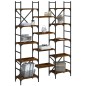 vidaXL Estantería madera ingeniería roble ahumado 127,5x28,5x172,5 cm vidaXL Estantería madera ingeniería roble ahumado 127,5x28,5x172,5 cm
