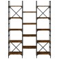 vidaXL Estantería madera ingeniería roble ahumado 127,5x28,5x172,5 cm vidaXL Estantería madera ingeniería roble ahumado 127,5x28,5x172,5 cm