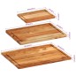 vidaXL Juego tablas de cortar con soporte 3 pzas madera maciza acacia vidaXL Juego tablas de cortar con soporte 3 pzas madera maciza acacia