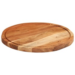 vidaXL Tabla de cortar madera maciza de acacia Ø40x2,5 cm