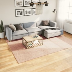 vidaXL Alfombra de pelo corto suave lavable HUARTE rosado 200x280 cm
