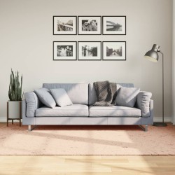 vidaXL Alfombra de pelo corto suave lavable HUARTE rosado 160x230 cm