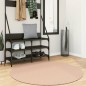 vidaXL Alfombra de pelo corto suave lavable HUARTE rosado Ø 120 cm vidaXL Alfombra de pelo corto suave lavable HUARTE rosado Ø 120 cm