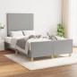 vidaXL Estructura de cama con cabecero de tela gris claro 120x200 cm vidaXL Estructura de cama con cabecero de tela gris claro 120x200 cm