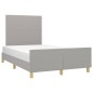 vidaXL Estructura de cama con cabecero de tela gris claro 120x200 cm vidaXL Estructura de cama con cabecero de tela gris claro 120x200 cm