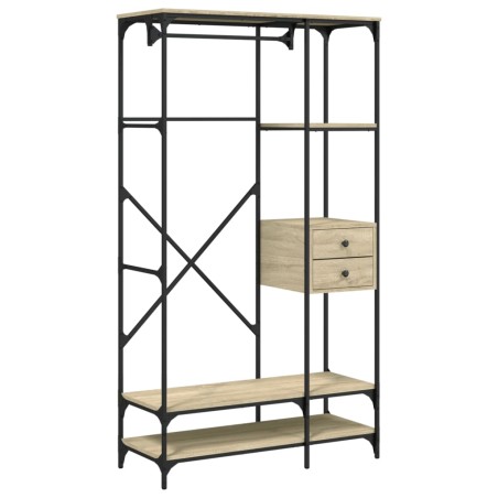 vidaXL Armario cajones madera ingeniería roble Sonoma 100x40x180 cm