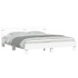 vidaXL Estructura cama con cabecero madera ingeniería blanco 160x200cm vidaXL Estructura cama con cabecero madera ingeniería blanco 160x200cm