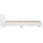 vidaXL Estructura cama con cabecero madera ingeniería blanco 160x200cm vidaXL Estructura cama con cabecero madera ingeniería blanco 160x200cm