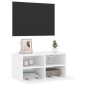 vidaXL Mueble de TV de pared madera de ingeniería blanco 60x30x30 cm vidaXL Mueble de TV de pared madera de ingeniería blanco 60x30x30 cm