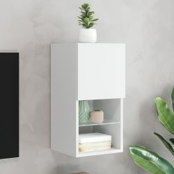 vidaXL Mueble para TV con luces LED blanco 30,5x30x60 cm