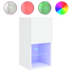 vidaXL Mueble para TV con luces LED blanco 30,5x30x60 cm