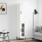 vidaXL Aparador alto madera contrachapada blanco brillo 34,5x34x180 cm vidaXL Aparador alto madera contrachapada blanco brillo 34,5x34x180 cm