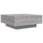 vidaXL Mesa de centro con luces LED gris Sonoma 80x80x31 cm vidaXL Mesa de centro con luces LED gris Sonoma 80x80x31 cm