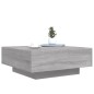 vidaXL Mesa de centro con luces LED gris Sonoma 80x80x31 cm vidaXL Mesa de centro con luces LED gris Sonoma 80x80x31 cm