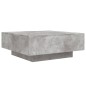 vidaXL Mesa de centro con luces LED gris hormigón 80x80x31 cm vidaXL Mesa de centro con luces LED gris hormigón 80x80x31 cm