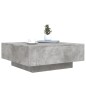 vidaXL Mesa de centro con luces LED gris hormigón 80x80x31 cm vidaXL Mesa de centro con luces LED gris hormigón 80x80x31 cm
