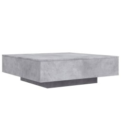 vidaXL Mesa de centro madera de ingeniería gris hormigón 100x100x31 cm