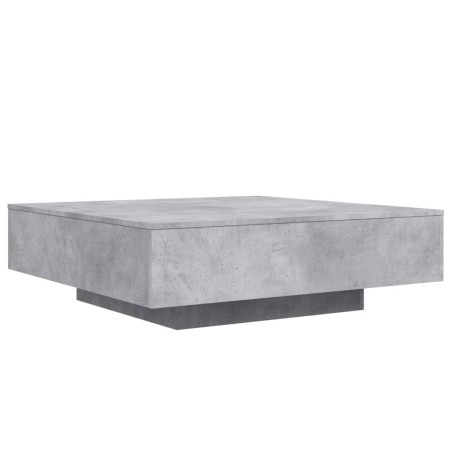 vidaXL Mesa de centro madera de ingeniería gris hormigón 100x100x31 cm