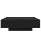vidaXL Mesa de centro con luces LED negro 100x100x31 cm