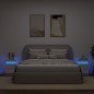 vidaXL Mesitas de noche con luces LED 2 unidades blanco 35x39x55 cm vidaXL Mesitas de noche con luces LED 2 unidades blanco 35x39x55 cm