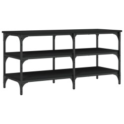 vidaXL Banco zapatero madera de ingeniería negro 100x38,5x49 cm