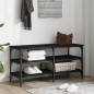 vidaXL Banco zapatero madera de ingeniería negro 100x38,5x49 cm vidaXL Banco zapatero madera de ingeniería negro 100x38,5x49 cm
