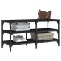 vidaXL Banco zapatero madera de ingeniería negro 100x38,5x49 cm vidaXL Banco zapatero madera de ingeniería negro 100x38,5x49 cm