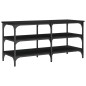 vidaXL Banco zapatero madera de ingeniería negro 100x38,5x49 cm vidaXL Banco zapatero madera de ingeniería negro 100x38,5x49 cm