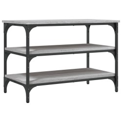 vidaXL Banco zapatero madera de ingeniería gris Sonoma 70x38,5x49 cm