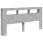 vidaXL Cabecero LED madera ingeniería gris hormigón 200x18,5x103,5 cm vidaXL Cabecero LED madera ingeniería gris hormigón 200x18,5x103,5 cm