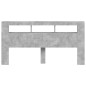 vidaXL Cabecero LED madera ingeniería gris hormigón 200x18,5x103,5 cm vidaXL Cabecero LED madera ingeniería gris hormigón 200x18,5x103,5 cm