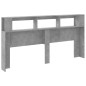 vidaXL Cabecero LED madera ingeniería gris hormigón 200x18,5x103,5 cm vidaXL Cabecero LED madera ingeniería gris hormigón 200x18,5x103,5 cm