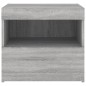 vidaXL Mesita de noche con luces LED gris Sonoma 50x40x45 cm vidaXL Mesita de noche con luces LED gris Sonoma 50x40x45 cm