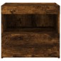 vidaXL Mesita de noche con luces LED roble ahumado 50x40x45 cm vidaXL Mesita de noche con luces LED roble ahumado 50x40x45 cm