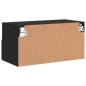 vidaXL Mueble de TV de pared madera de ingeniería negro 60x30x30 cm vidaXL Mueble de TV de pared madera de ingeniería negro 60x30x30 cm